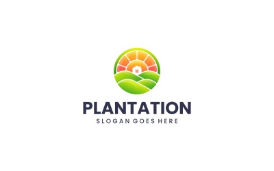 Gradient Modern Green Plantation Logo Design