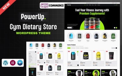 PowerUp – Thème WordPress pour boutique WooCommerce de compléments alimentaires santé et fitness