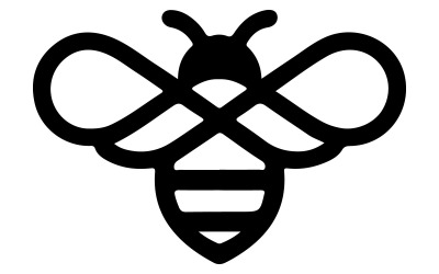 A drawing of a bee illustration