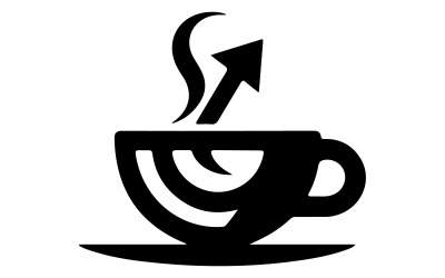 A minimalist coffee cup illustration icon