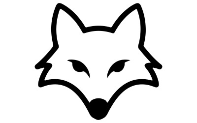 A minimalist fox head icon