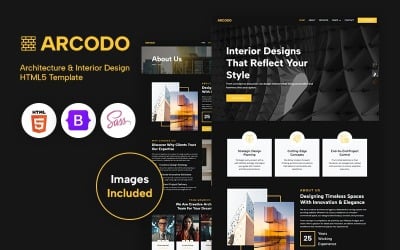 Arcodo - Modello HTML5 per architettura e design d&amp;#39;interni