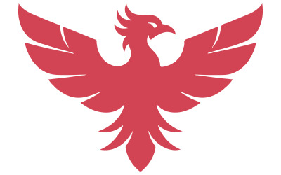 En logotypdesign för en stiliserad Phoenix-fågelsilhuett