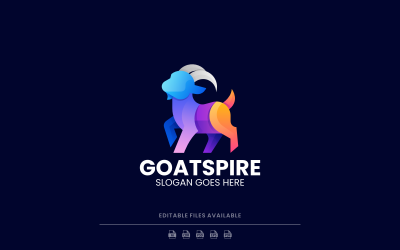 Gradient Modern Goat Logo Design