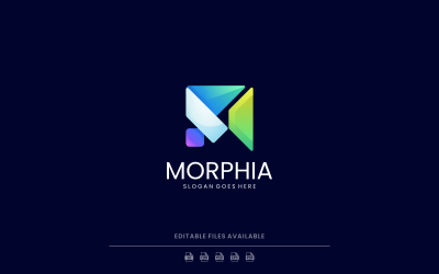 Gradient Modern Lettermark "M" Logo Design