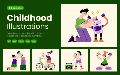 Illustratieset voor kinderen