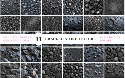 Industrial Stone Texture | Broken Wall Background | Raw Stone Texture | Cracked Stone Texture Bundle