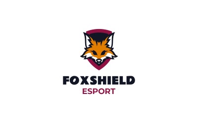 Mascot Fox Shield Logo Design