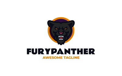 Mascot Panther Head Logo Design