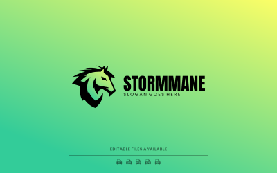 Modern Mascot Horse Head Logo Design