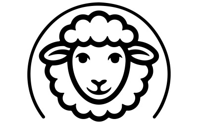The sheep head design illustration