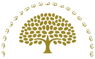 Un diseño de logotipo de un árbol estilizado.