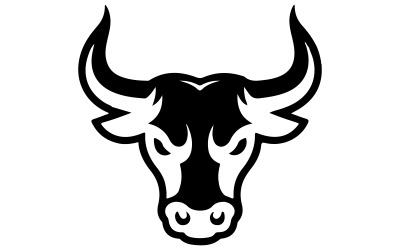 Une illustration de logo tête de taureau