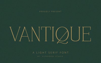 Vantique - Light Serif Font