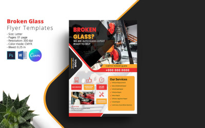Auto Glass Service Flyer Template