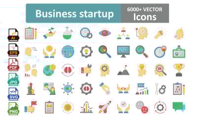 Business Startup Vector Icon Mega Pack – From Idea to Empire