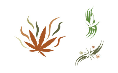 Mall för illustrationsdesign för cannabis-marijuanaskylt v.11
