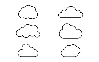 Cloud vector icon illustration design template v1.1