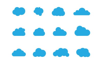 Cloud vector icon illustration design template v1.3