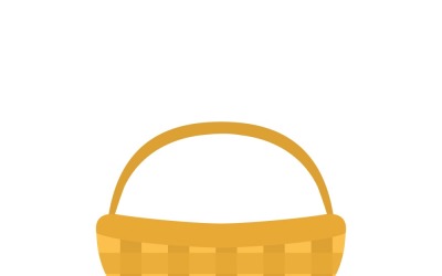 Handwoven Wicker Basket Illustration: Natural Fiber Craft for Rustic Home Decor
