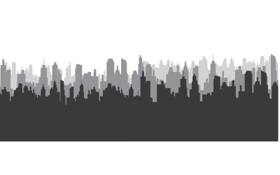 Ilustração vetorial de fundo de horizonte urbano da cidade v.3