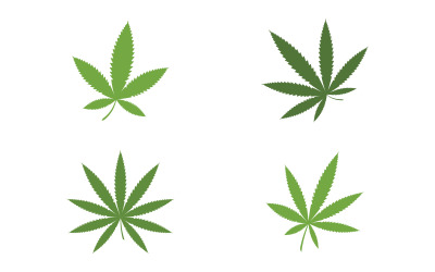 Mall för illustrationsdesign för cannabis-marijuanaskylt v.3