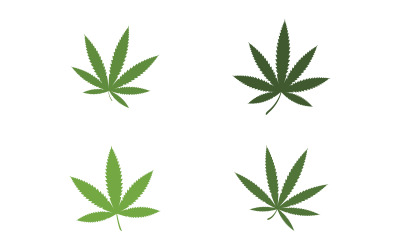 Mall för illustrationsdesign för cannabis-marijuanaskylt v.4