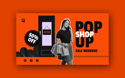 Modello di banner web per negozi