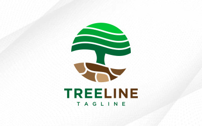 Modern minimalistisch cirkelboomlogo-ontwerp
