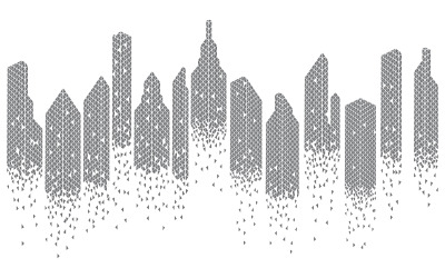 Urban City skyline background vector illustration design v.10