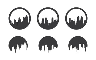 Urban City skyline background vector illustration design v.5