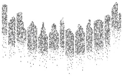 Urban City skyline background vector illustration design v.6