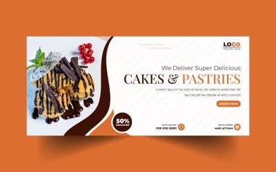 Cake and Pastry Shop Social Media Cover Banner Template Ver-2
