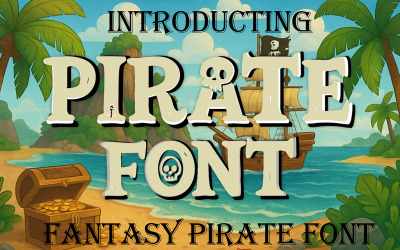 Fonte infantil Adventure Pirate