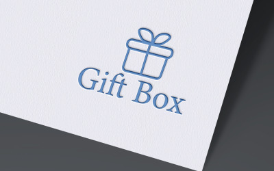 Geschenkbox-Logo-Vorlage