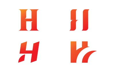 Letter H logo vector template element V15 design