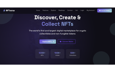 NFT Pazar Yeri HTML önyükleme teması