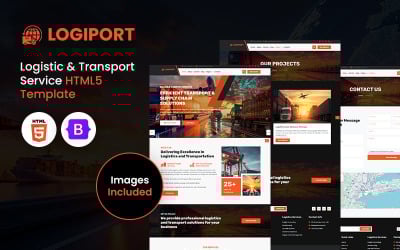 Logiport - Logistic &amp;amp; Transport Service HTML5 Template