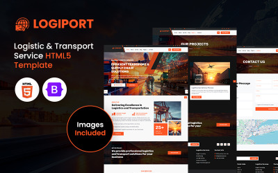 Logiport - Lojistik ve Taşımacılık Hizmeti HTML5 Şablonu