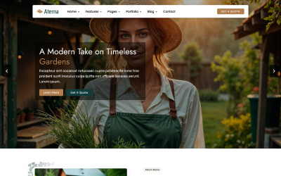 Modèle Joomla pour l&amp;#39;aménagement paysager et le jardinage d&amp;#39;Aterna
