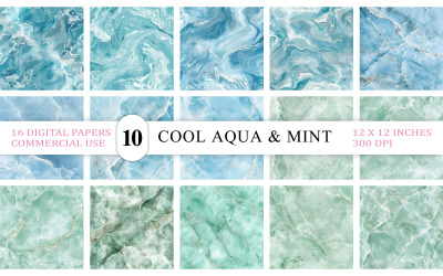 Mint Green &amp;amp; Aqua Marble Texture | Cool Aqua &amp;amp; Mint Marble Backgrounds | Pastel Mint Marble