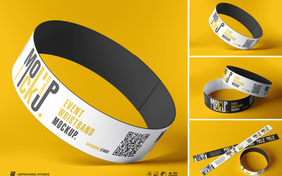 Mockup-Sets für Event-Armbänder