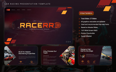 Racerro - Keynote-sjabloon voor autoracen