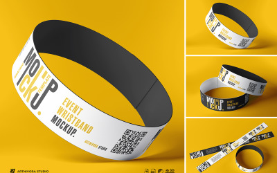Set di mockup di braccialetti per eventi