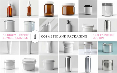 Skincare Container Jpg | Cosmetic Packaging JPG Mockup | Minimalist Cosmetic Mockup Jpg Background