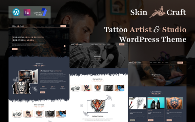 WordPress šablona pro tetovací studio a body art