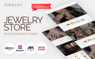 Bijoux - Modèle de conception de site Web de bijoux pour les boutiques en ligne Thème WooCommerce