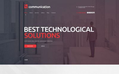 "Communications Company WordPress Theme" Responsive WordPress thema №53485