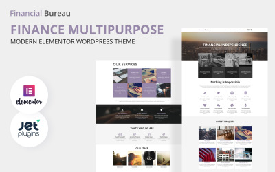 Financial Bureau - Finance Mehrzweck Modern WordPress Elementor Theme