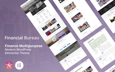Financial Bureau - Thème WordPress Elementor moderne polyvalent pour la finance